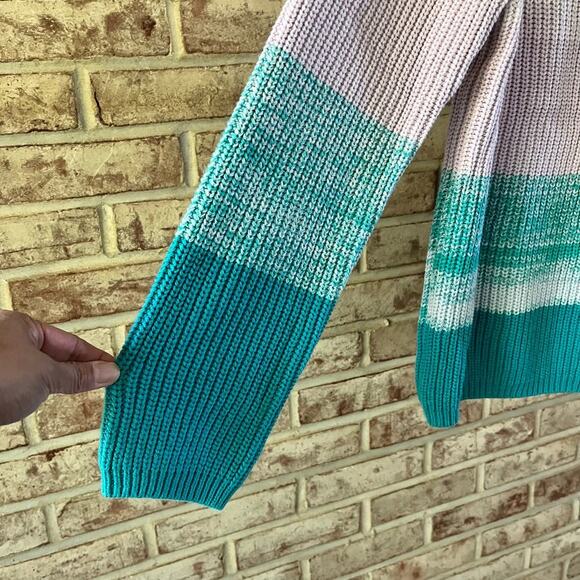 NWT TALBOTS Shaker Stitch Bateau Neck Sweater in Viridian Green XL Petite (H149) - Picture 6 of 8